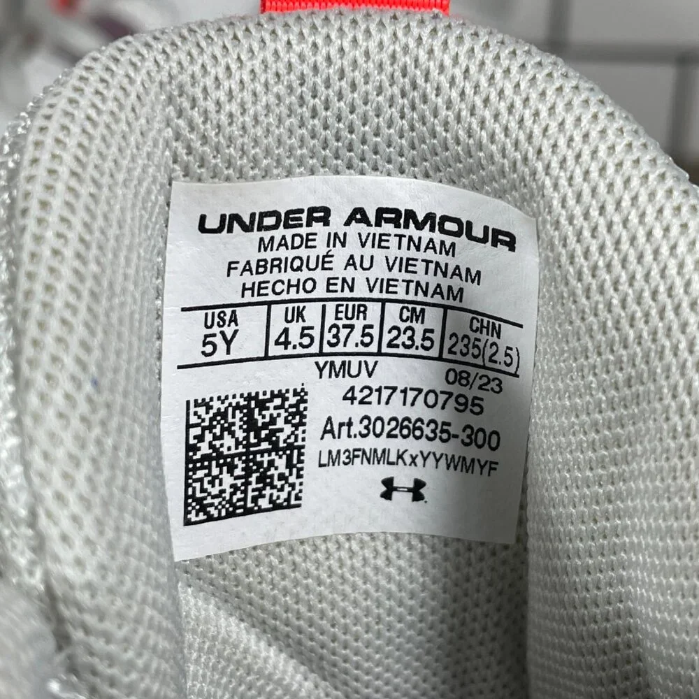 Under Armour Jet 23 Youth Boys Size 5Y Shoes Multicolor Basketball Sneakers